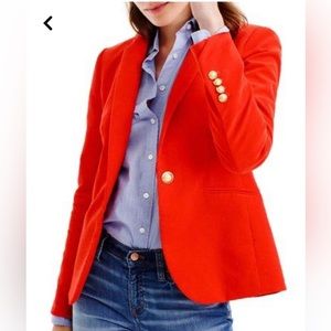 J Crew Red Campbell Corduroy Blazer - size 000P
